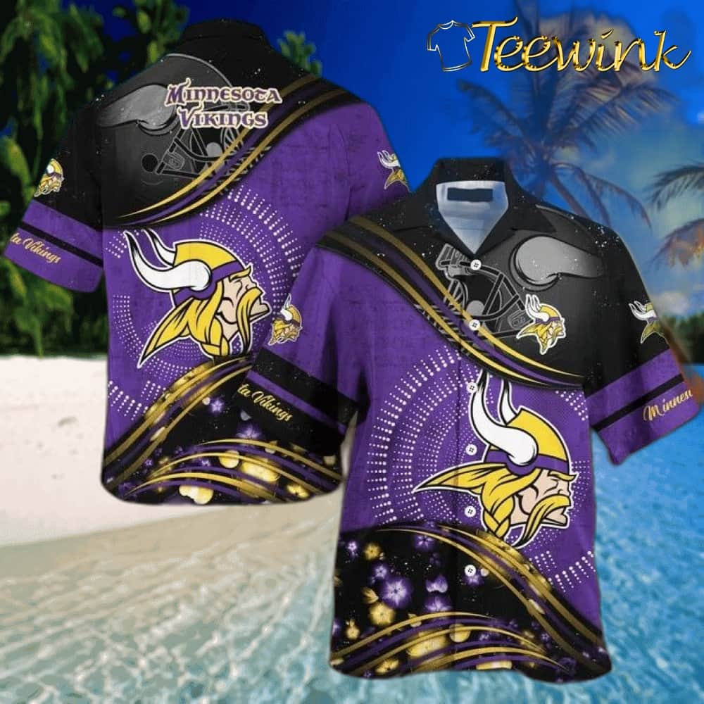 Minnesota Vikings Game Day Waves Hawaiian Shirt