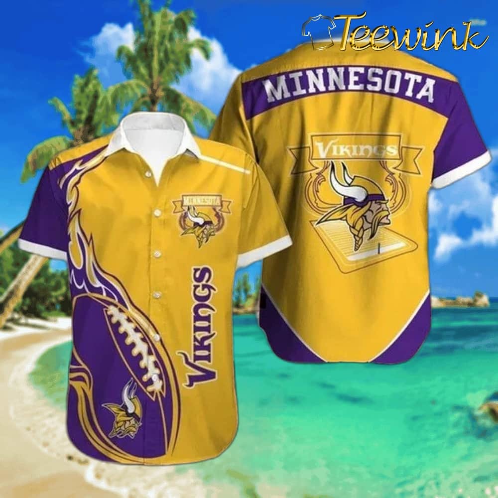 Minnesota Vikings Gridiron Glory Hawaiian Shirt
