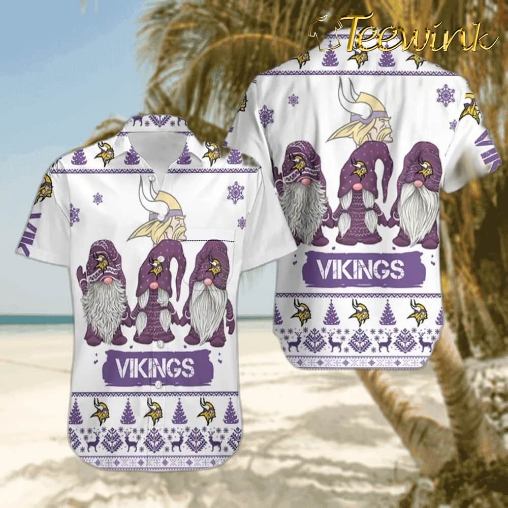 Minnesota Vikings Hibiscus Wave Hawaiian Shirt