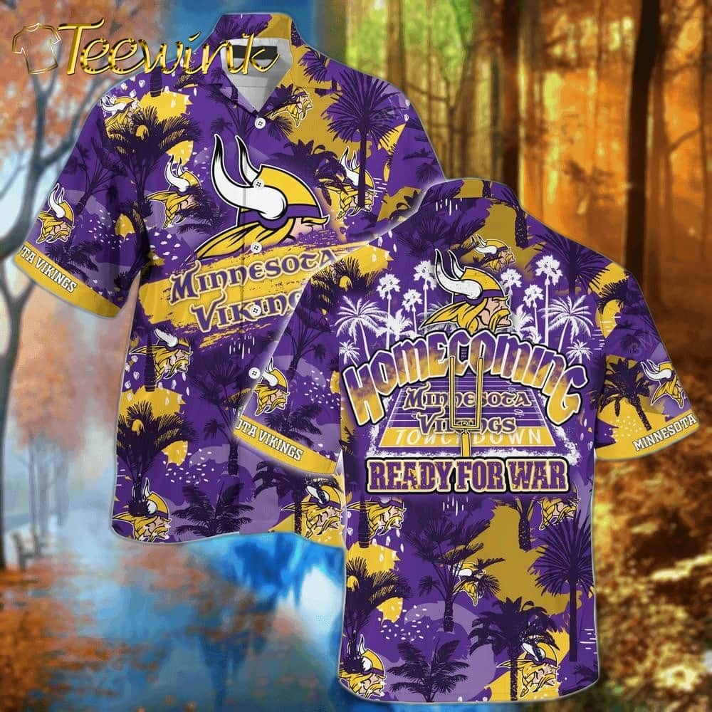 Minnesota Vikings Holiday Gnomes Hawaiian Shirt Minnesota Vikings Holiday Gnomes Hawaiian Shirt
