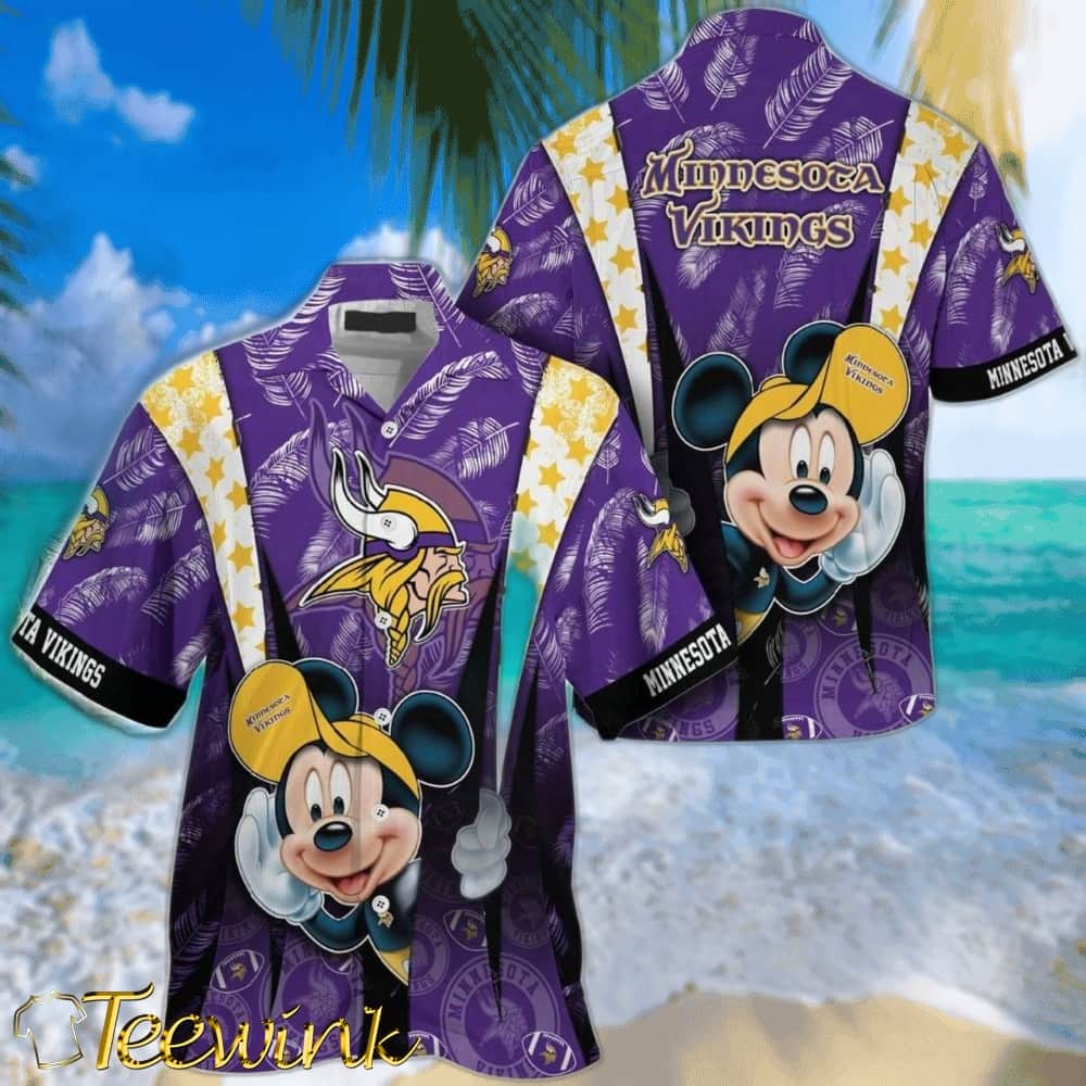 Minnesota Vikings Logo Collage Hawaiian Shirt Minnesota Vikings Logo Collage Hawaiian Shirt
