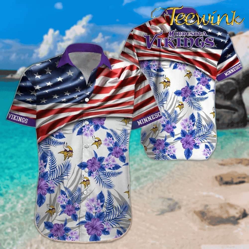 Minnesota Vikings Stars & Stripes Tropical Shirt