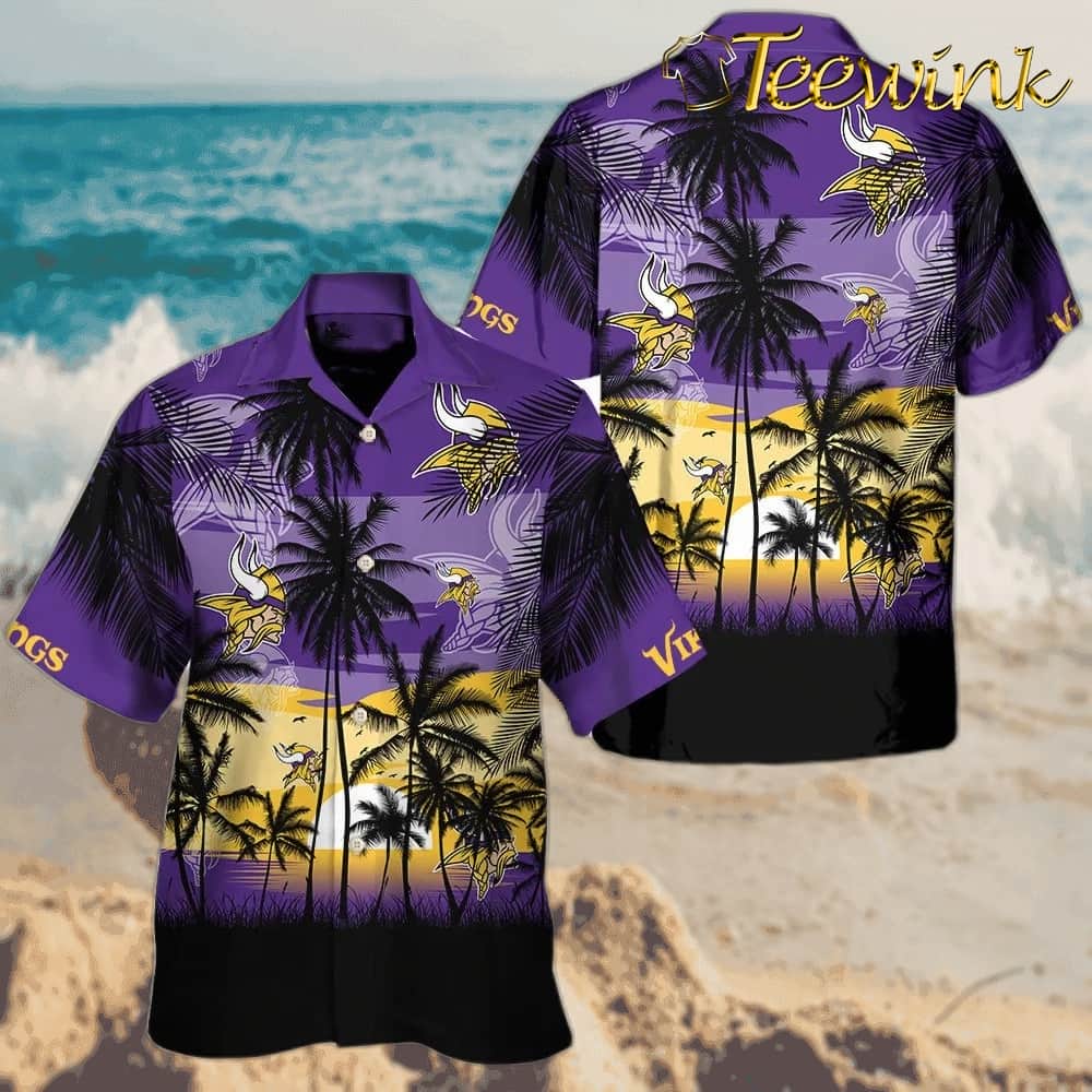 Minnesota Vikings Sunset Horizon Hawaiian Shirt Minnesota Vikings Sunset Horizon Hawaiian Shirt