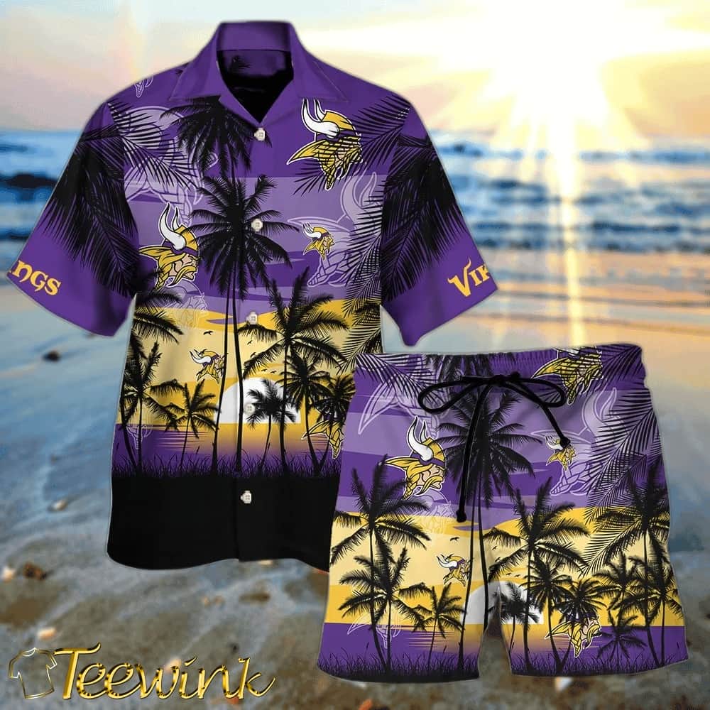 Minnesota Vikings Sunset Escape Hawaiian Shirt image 3 Minnesota Vikings Sunset Escape Hawaiian Shirt image 3