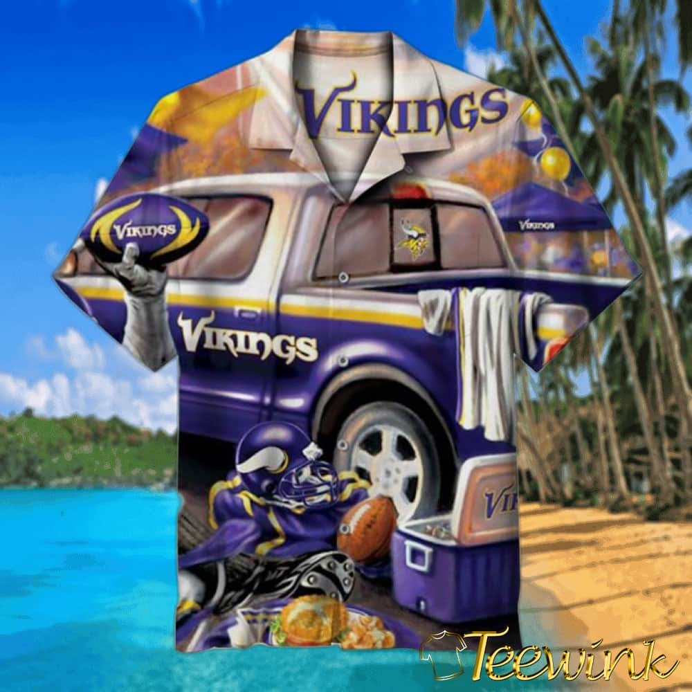 Minnesota Vikings Tailgate Adventure Hawaiian Shirt