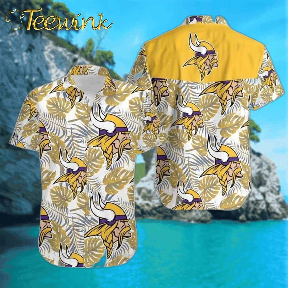Minnesota Vikings Tropical Leaf Breeze Hawaiian Shirt