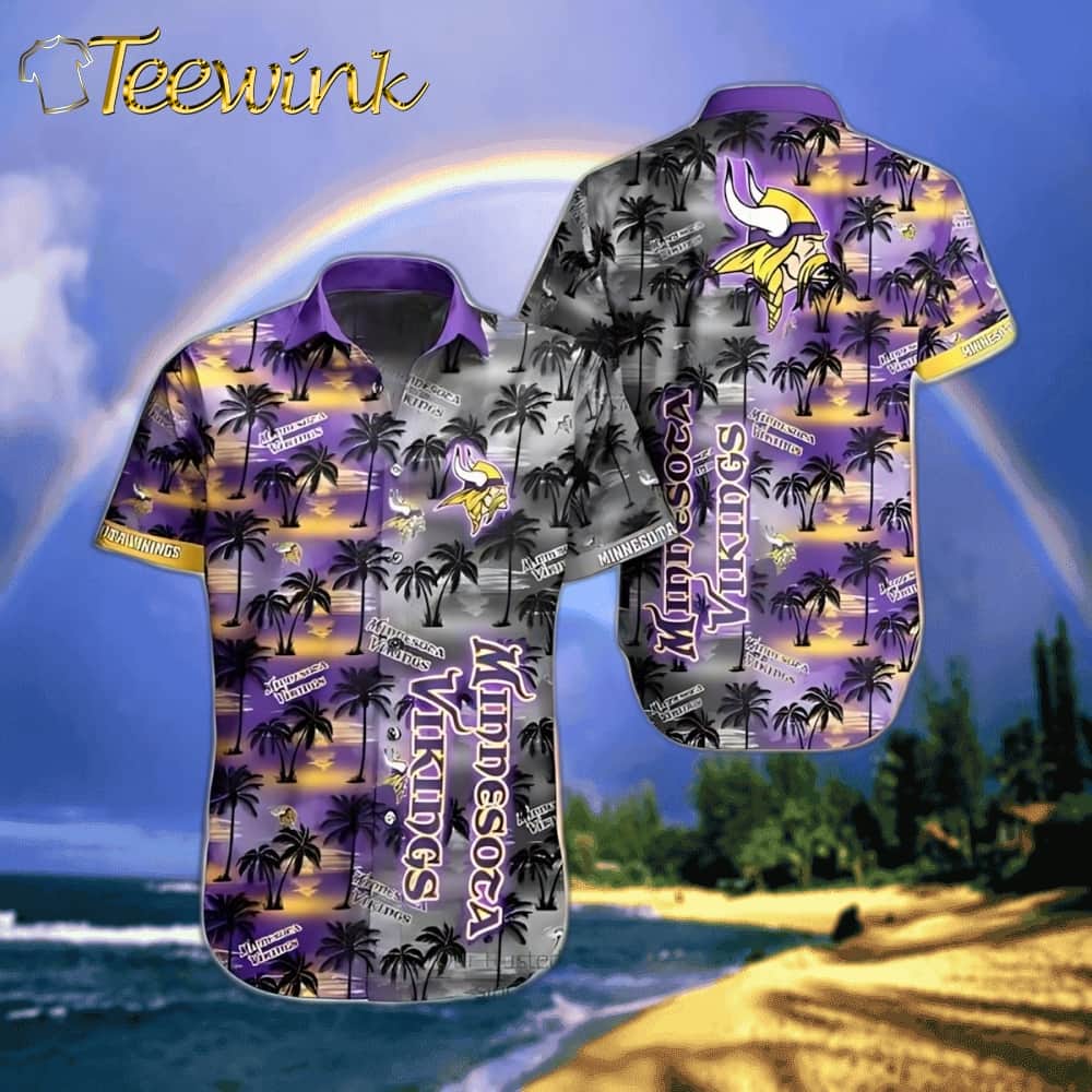 Minnesota Vikings Tropical Vibes Hawaiian Shirt Minnesota Vikings Tropical Vibes Hawaiian Shirt