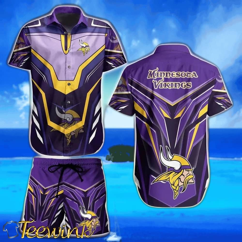 Minnesota Vikings Twilight Palms Hawaiian Shirt Minnesota Vikings Twilight Palms Hawaiian Shirt