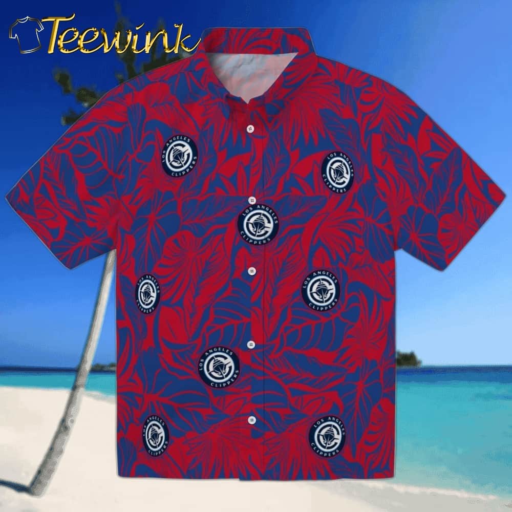 Monstera Layer Los Angeles Clippers Hawaiian Shirt