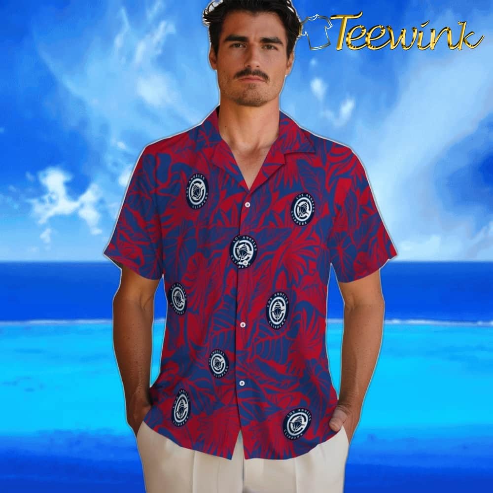 Monstera Layer Los Angeles Clippers Hawaiian Shirt image 2 Monstera Layer Los Angeles Clippers Hawaiian Shirt image 2