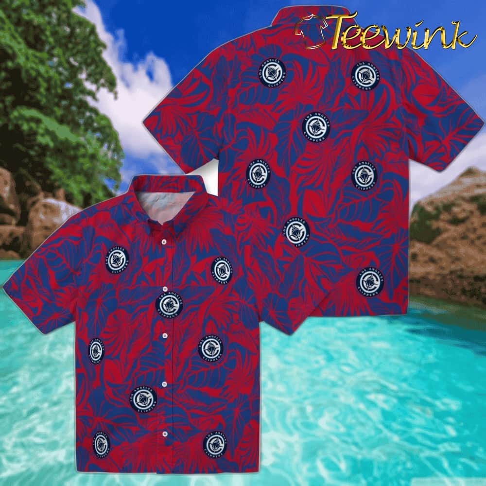 Monstera Layer Los Angeles Clippers Hawaiian Shirt image 3 Monstera Layer Los Angeles Clippers Hawaiian Shirt image 3
