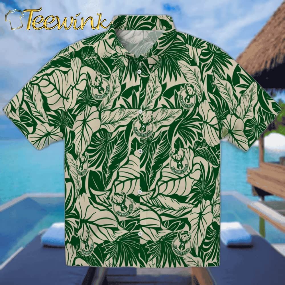 Monstera Layer Milwaukee Bucks Hawaiian Shirt