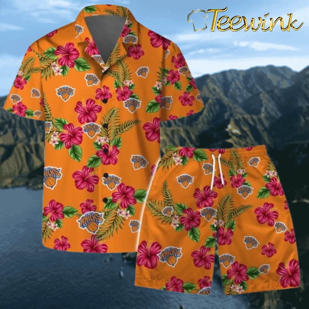 New York Knicks Custom Split Color Hawaiian Shirt