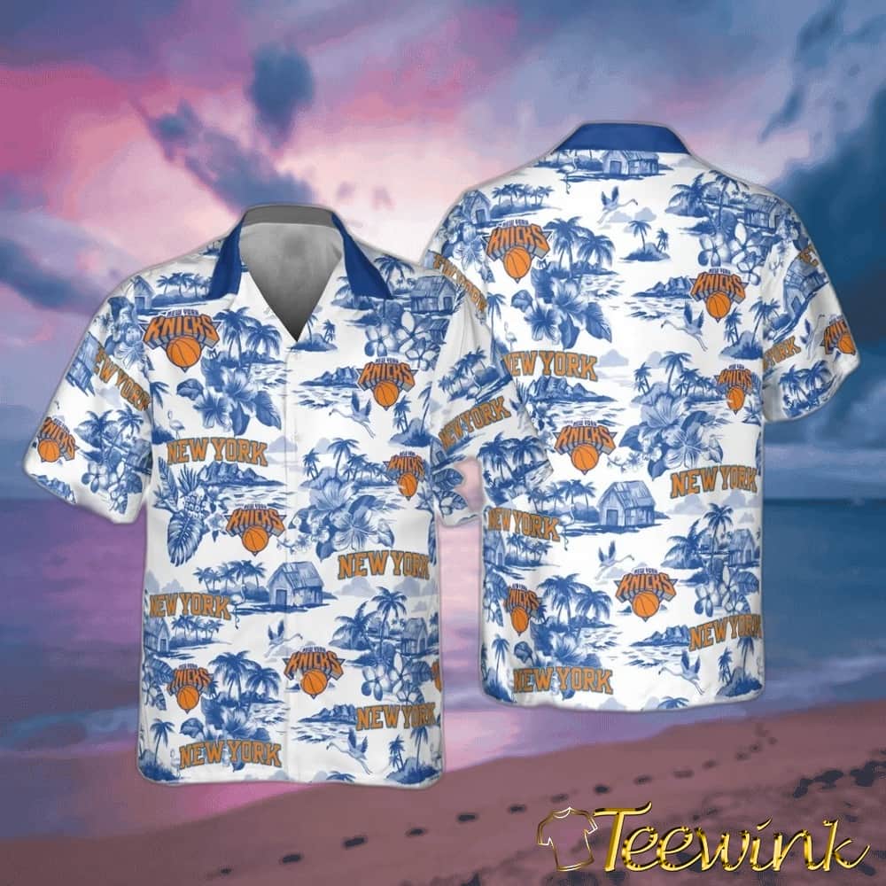 New York Knicks Ocean Breeze Hawaiian Shirt