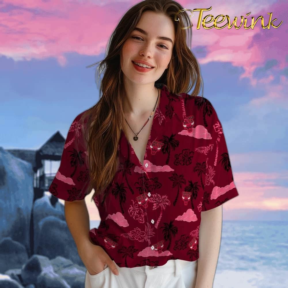 Palm And Clouds Chicago Bulls Hawaiian Shirt image 4 Palm And Clouds Chicago Bulls Hawaiian Shirt image 4