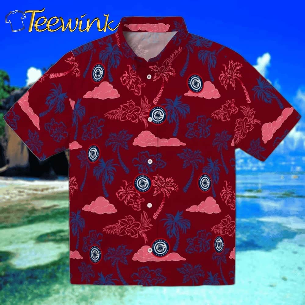 Palm And Clouds Los Angeles Clippers Hawaiian Shirt