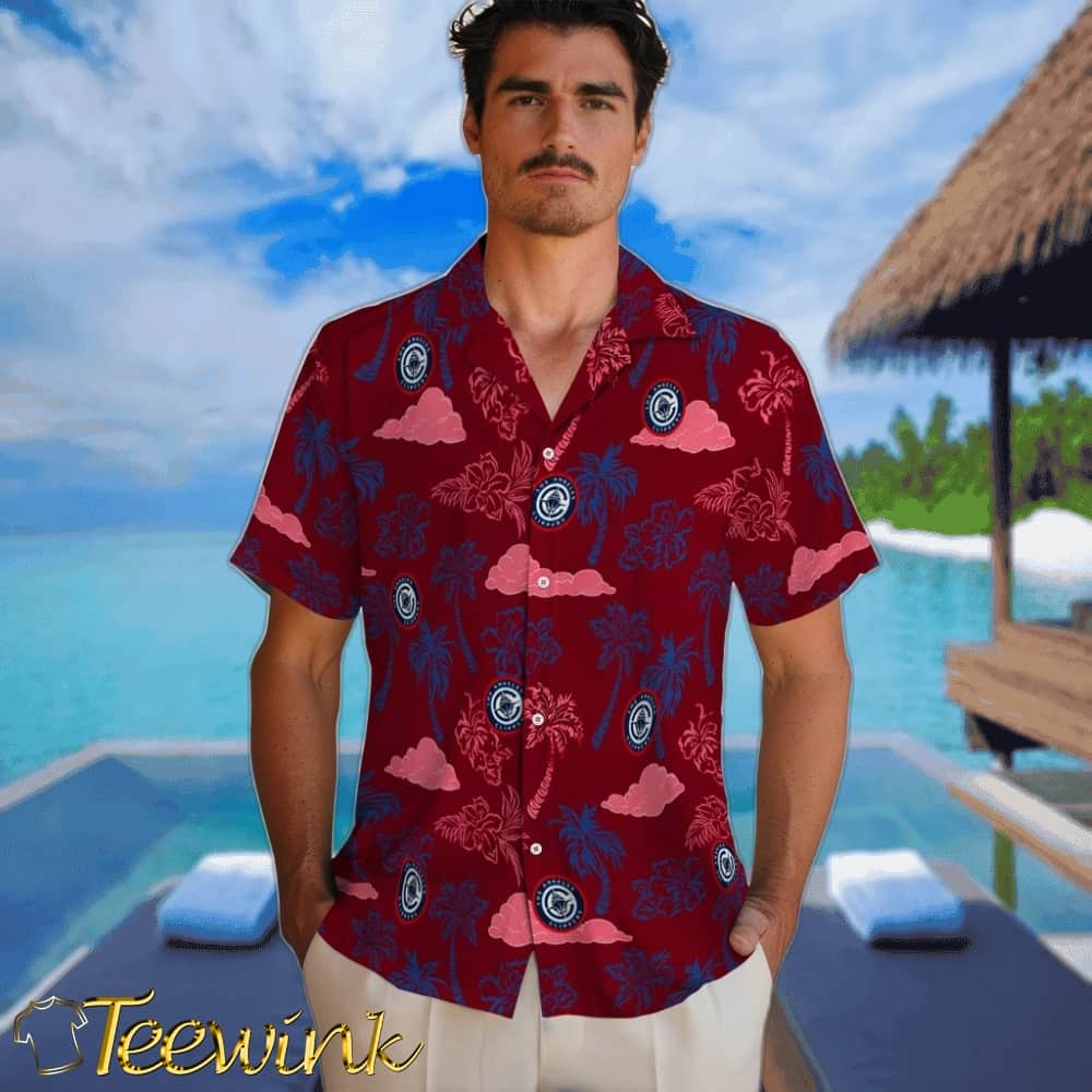 Palm And Clouds Los Angeles Clippers Hawaiian Shirt image 2 Palm And Clouds Los Angeles Clippers Hawaiian Shirt image 2