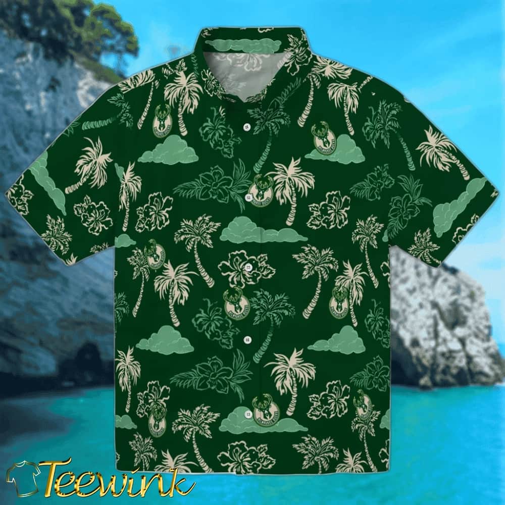 Monstera Layer Milwaukee Bucks Hawaiian Shirt