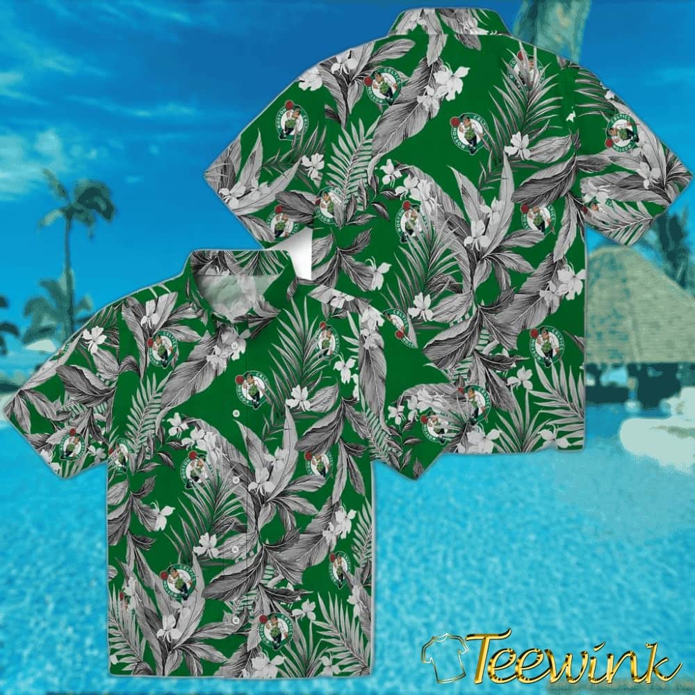 Palm Leaves Boston Celtics Hawaiian Shirt image 3 Palm Leaves Boston Celtics Hawaiian Shirt image 3