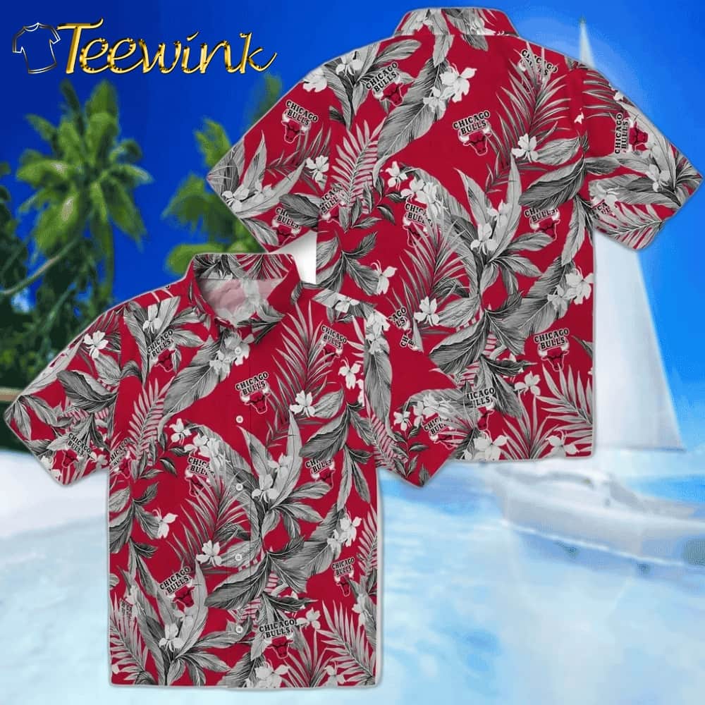 Palm Leaves Chicago Bulls Hawaiian Shirt image 3 Palm Leaves Chicago Bulls Hawaiian Shirt image 3