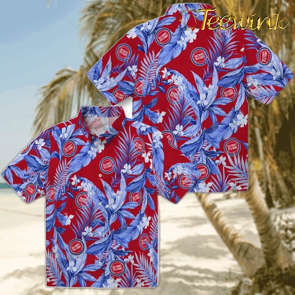 Palm Leaves Detroit Pistons Hawaiian Shirt image 3 Palm Leaves Detroit Pistons Hawaiian Shirt image 3