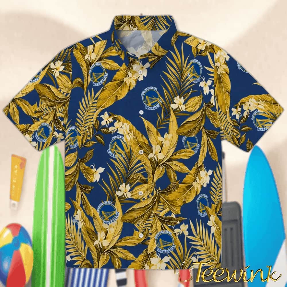 Palm Leaves Golden State Warriors Hawaiian Shirt