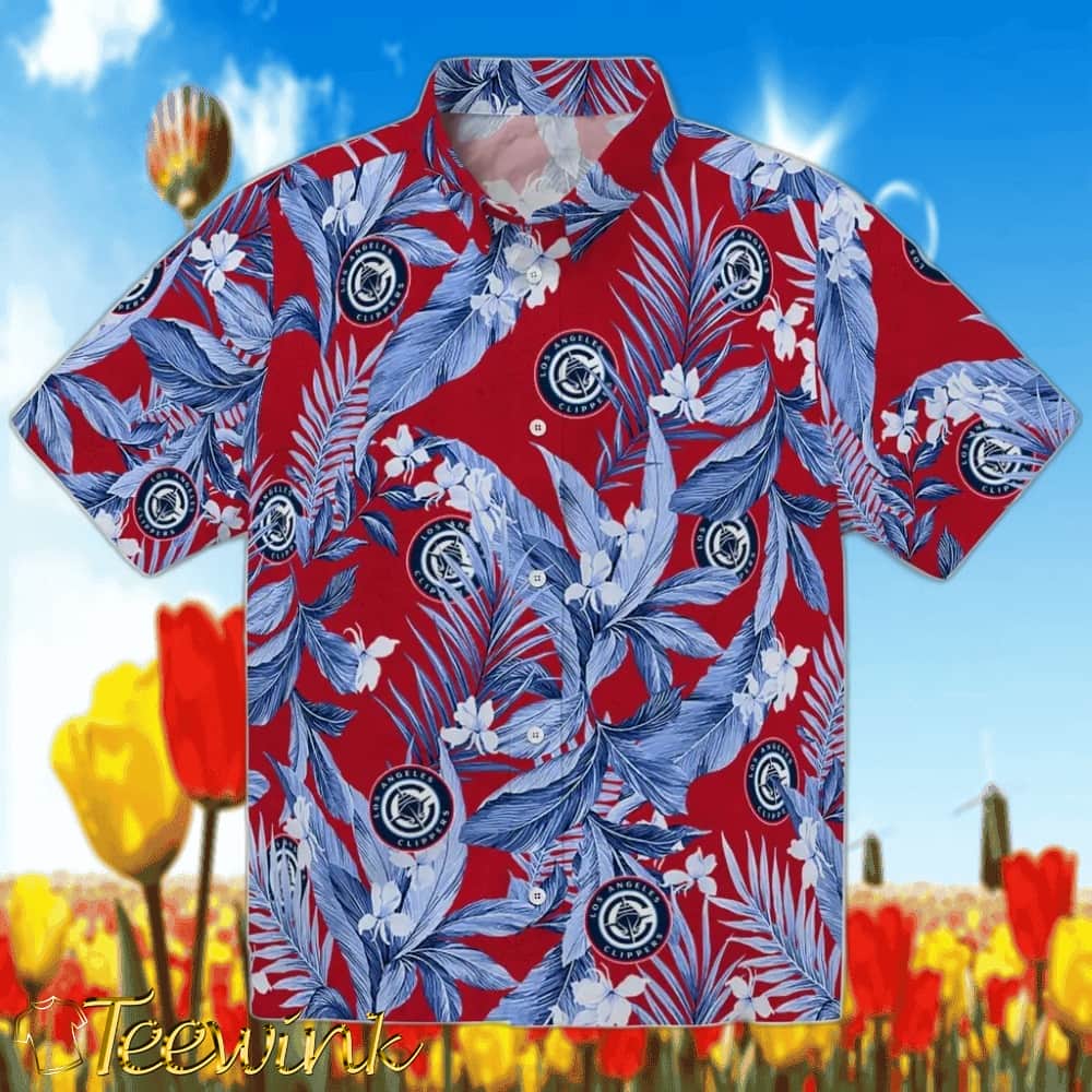 Palm Leaves Los Angeles Clippers Hawaiian Shirt