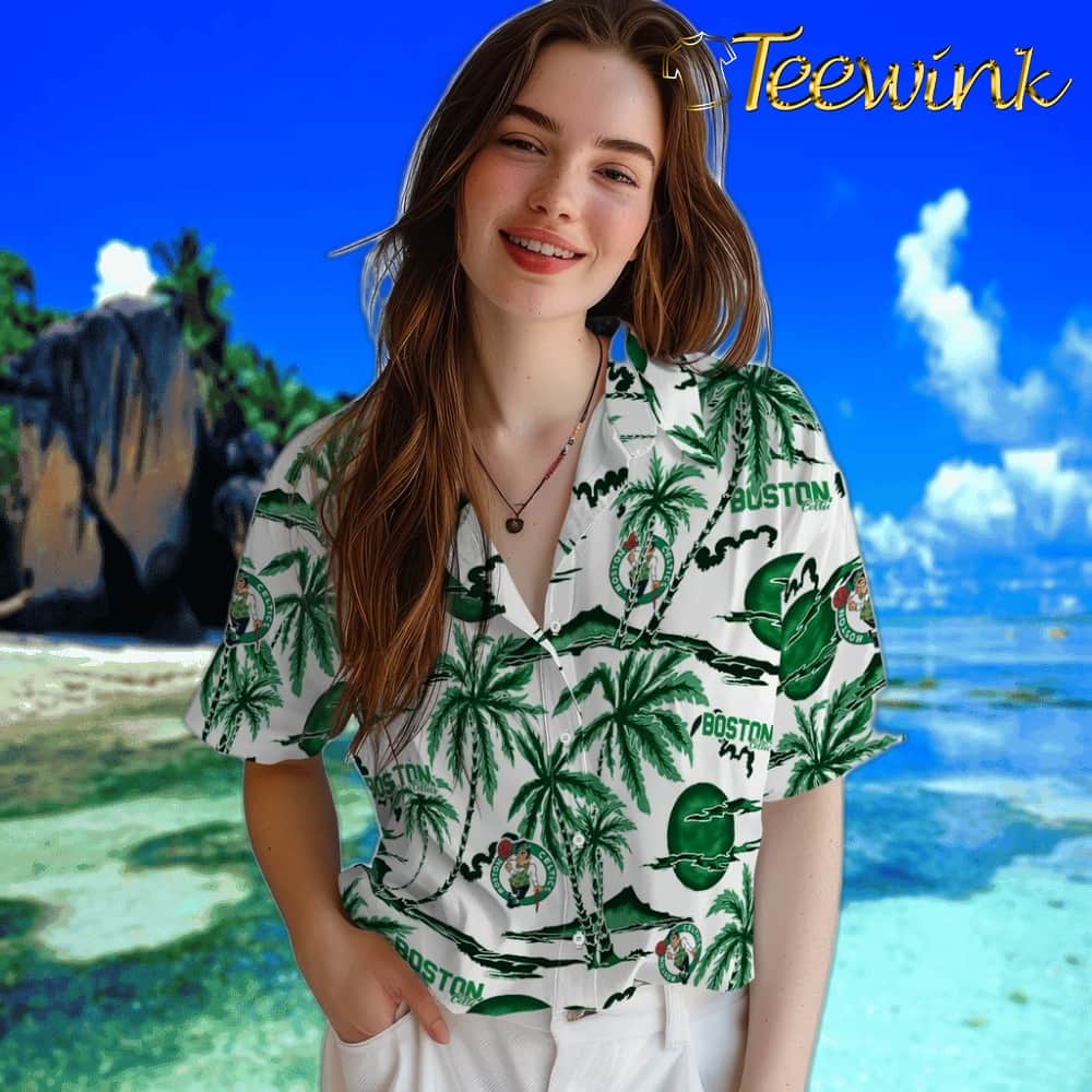 Palm Sunset Boston Celtics Hawaiian Shirt image 4 Palm Sunset Boston Celtics Hawaiian Shirt image 4