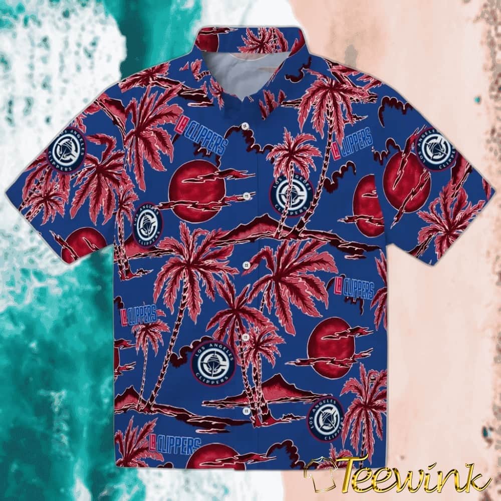 Palm Sunset Los Angeles Clippers Hawaiian Shirt