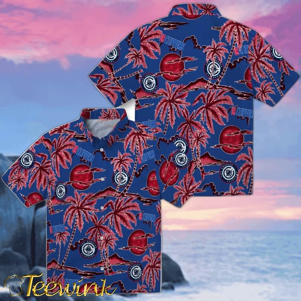 Palm Sunset Los Angeles Clippers Hawaiian Shirt image 3 Palm Sunset Los Angeles Clippers Hawaiian Shirt image 3