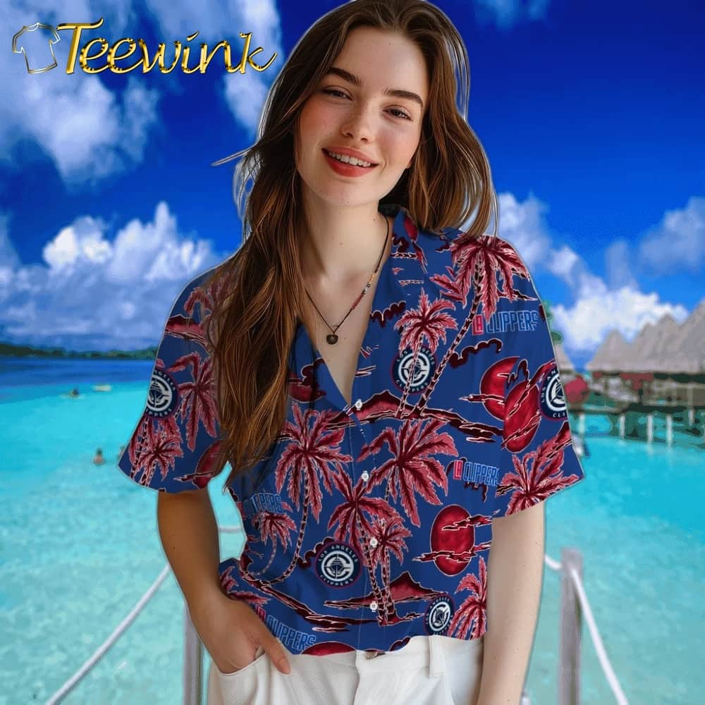 Palm Sunset Los Angeles Clippers Hawaiian Shirt image 4 Palm Sunset Los Angeles Clippers Hawaiian Shirt image 4
