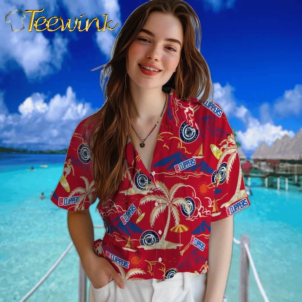 Palm Tree Island Los Angeles Clippers Hawaiian Shirt image 4 Palm Tree Island Los Angeles Clippers Hawaiian Shirt image 4
