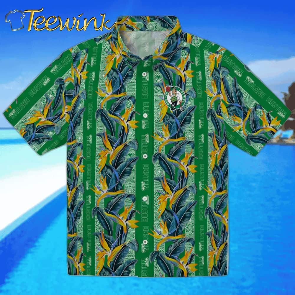 Paradise Vines Boston Celtics Hawaiian Shirt