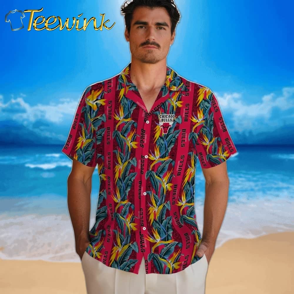 Paradise Vines Chicago Bulls Hawaiian Shirt image 2 Paradise Vines Chicago Bulls Hawaiian Shirt image 2