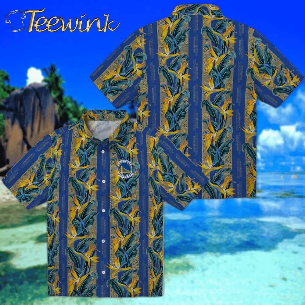 Paradise Vines Golden State Warriors Hawaiian Shirt image 3 Paradise Vines Golden State Warriors Hawaiian Shirt image 3