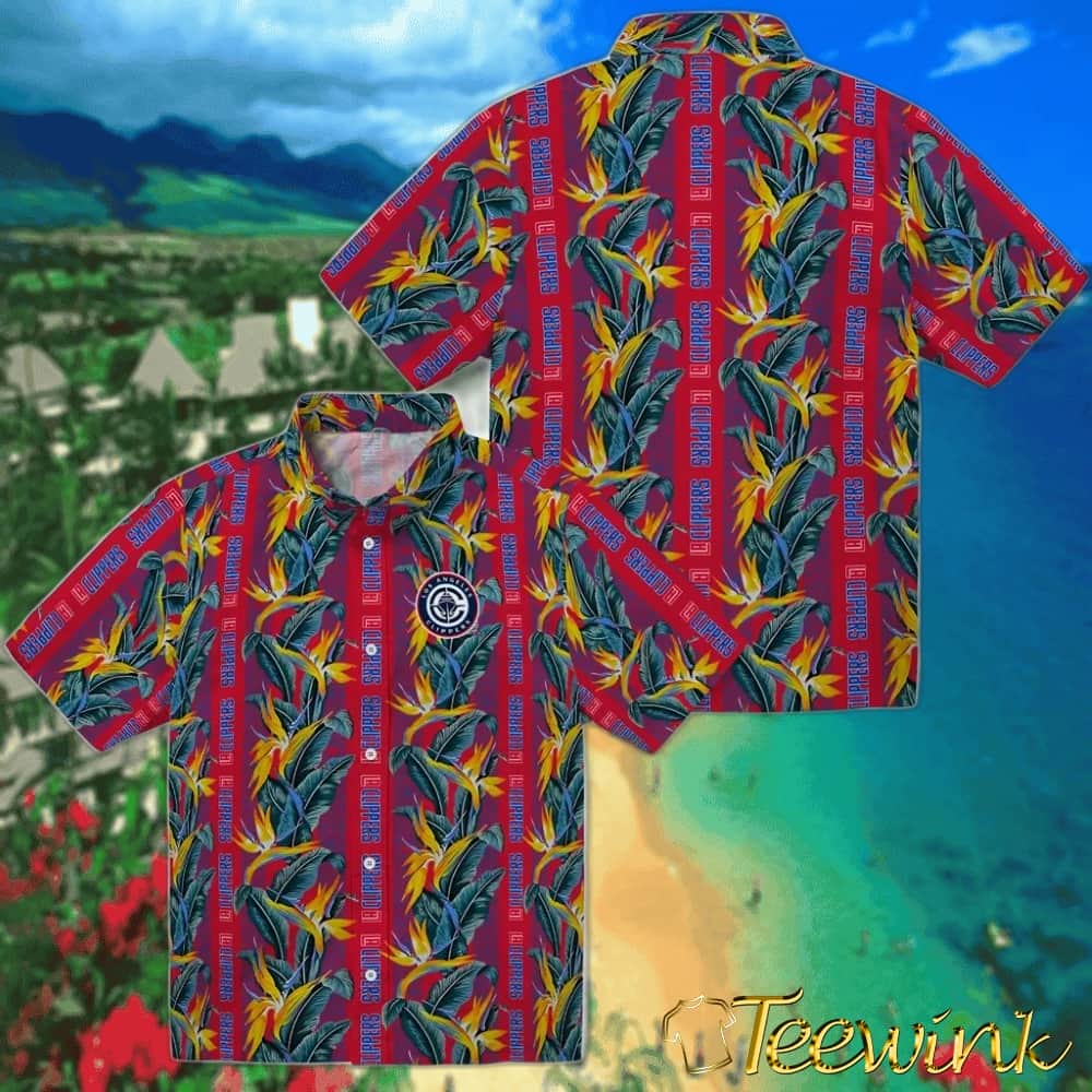 Paradise Vines Los Angeles Clippers Hawaiian Shirt image 3 Paradise Vines Los Angeles Clippers Hawaiian Shirt image 3