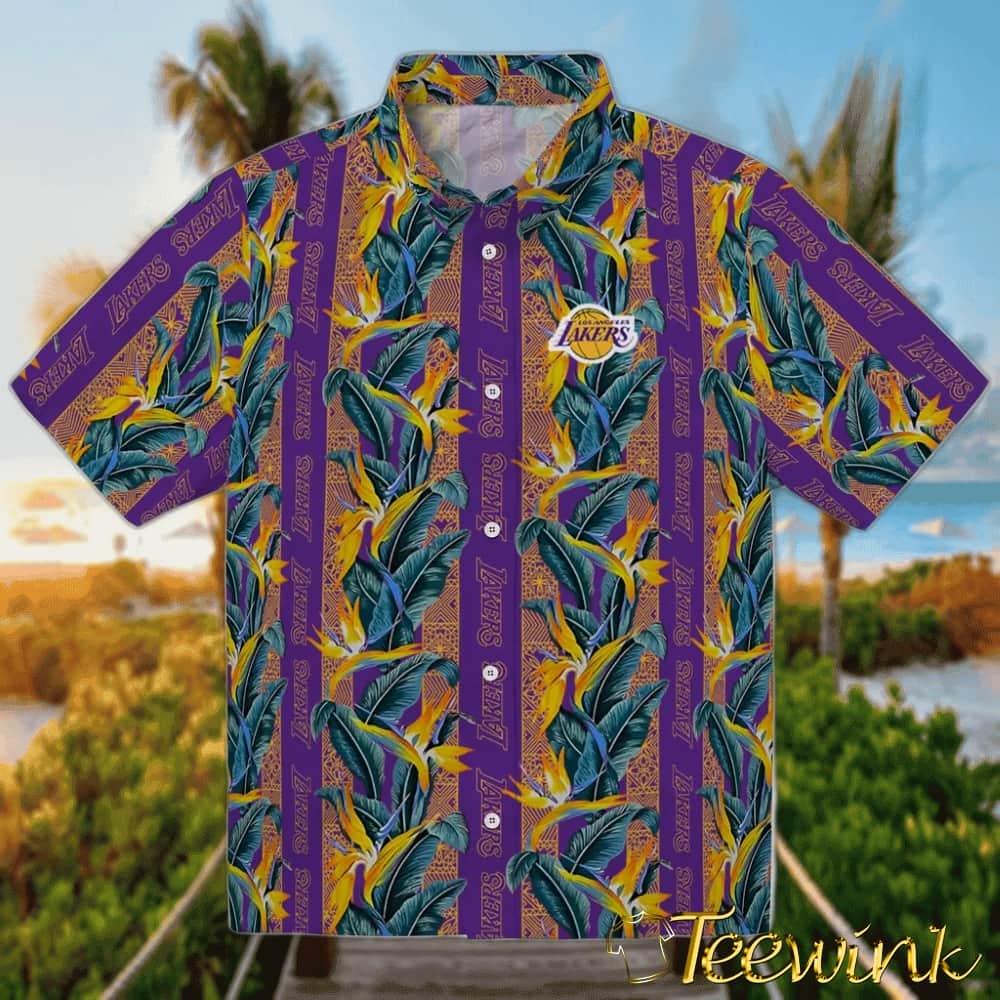 Paradise Vines Los Angeles Lakers Hawaiian Shirt