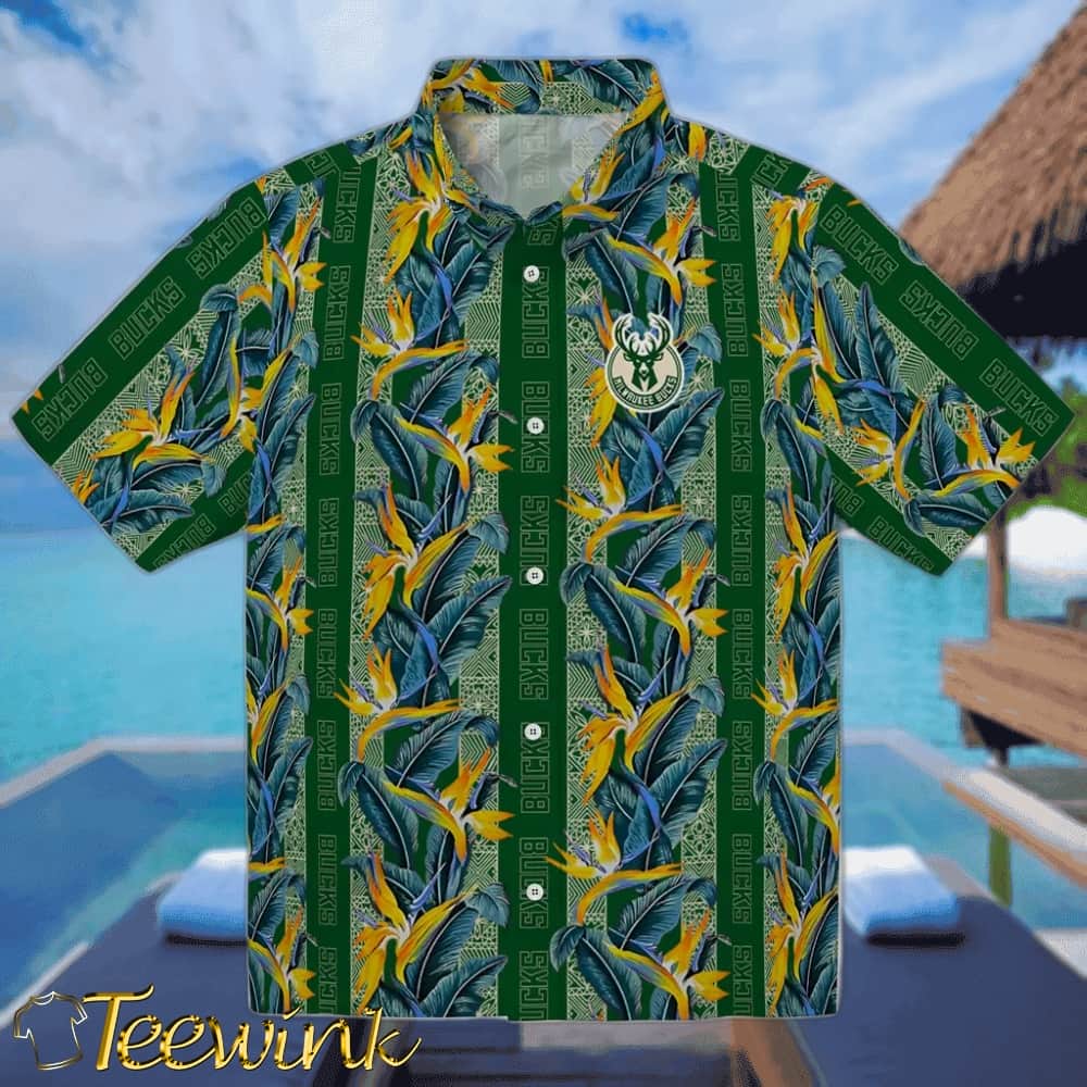 Paradise Vines Milwaukee Bucks Hawaiian Shirt
