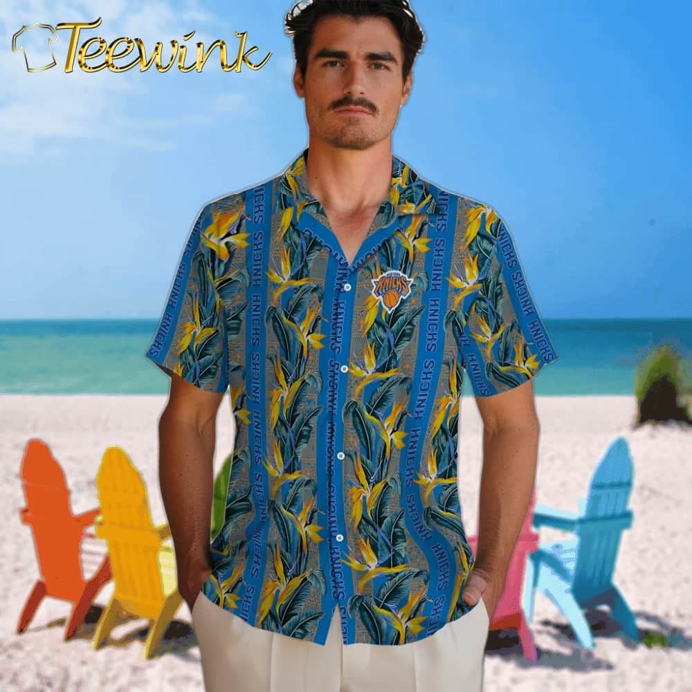 Paradise Vines New York Knicks Hawaiian Shirt image 2 Paradise Vines New York Knicks Hawaiian Shirt image 2