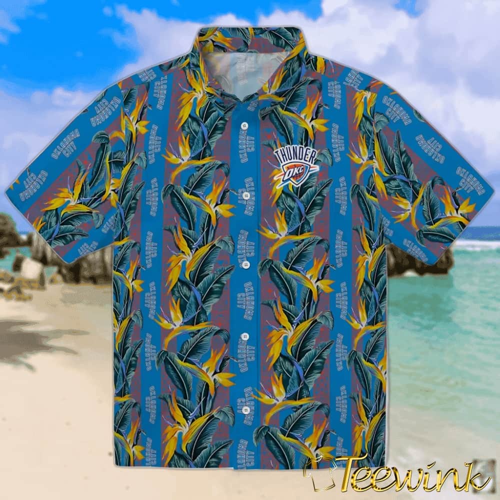 Paradise Vines Oklahoma City Thunder Hawaiian Shirt