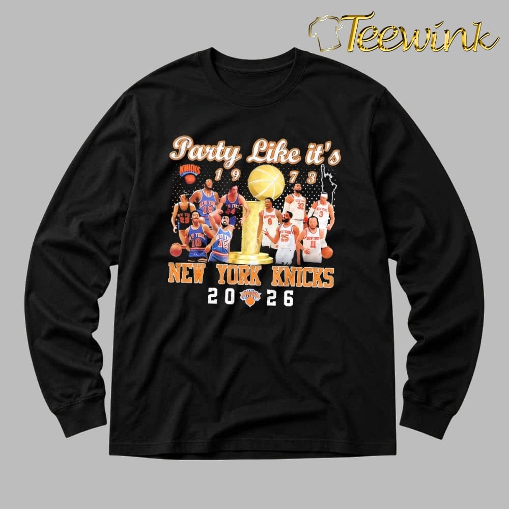Party like it’s 1973 2026 New York Knicks Basketball Graphic shirt image 3 Party like it’s 1973 2026 New York Knicks Basketball Graphic shirt image 3