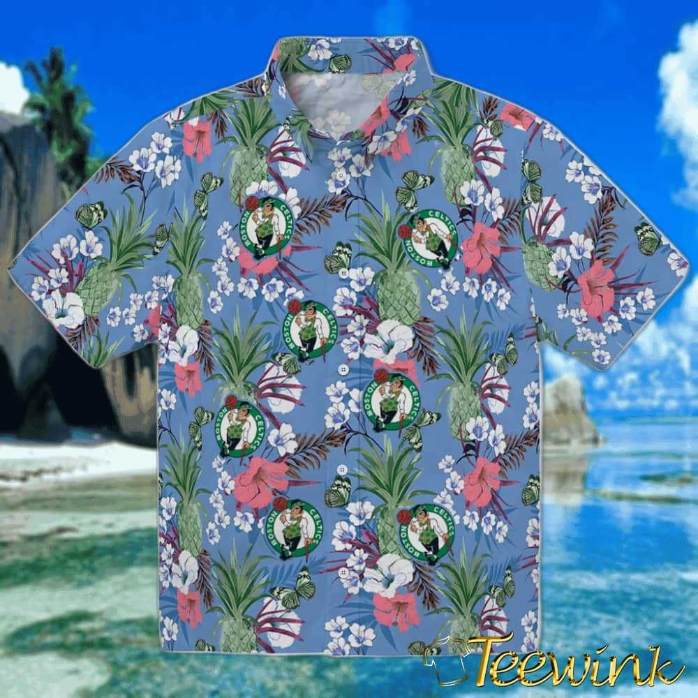 Pineapple Bouquet Boston Celtics Hawaiian Shirt