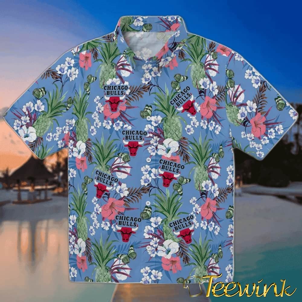 Pineapple Delight Chicago Bulls Hawaiian Shirt