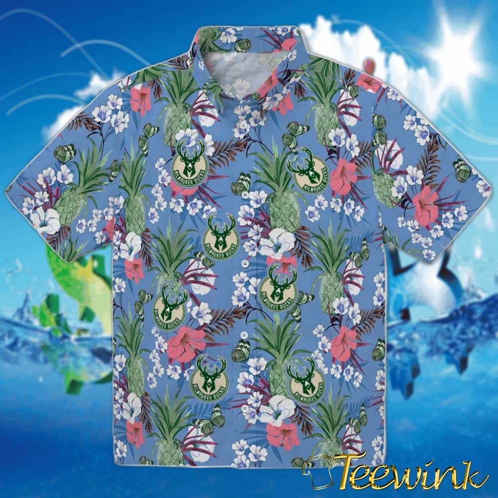 Paradise Vines Milwaukee Bucks Hawaiian Shirt