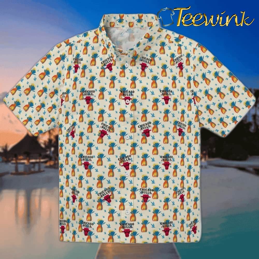 Pineapple Delight Chicago Bulls Hawaiian Shirt
