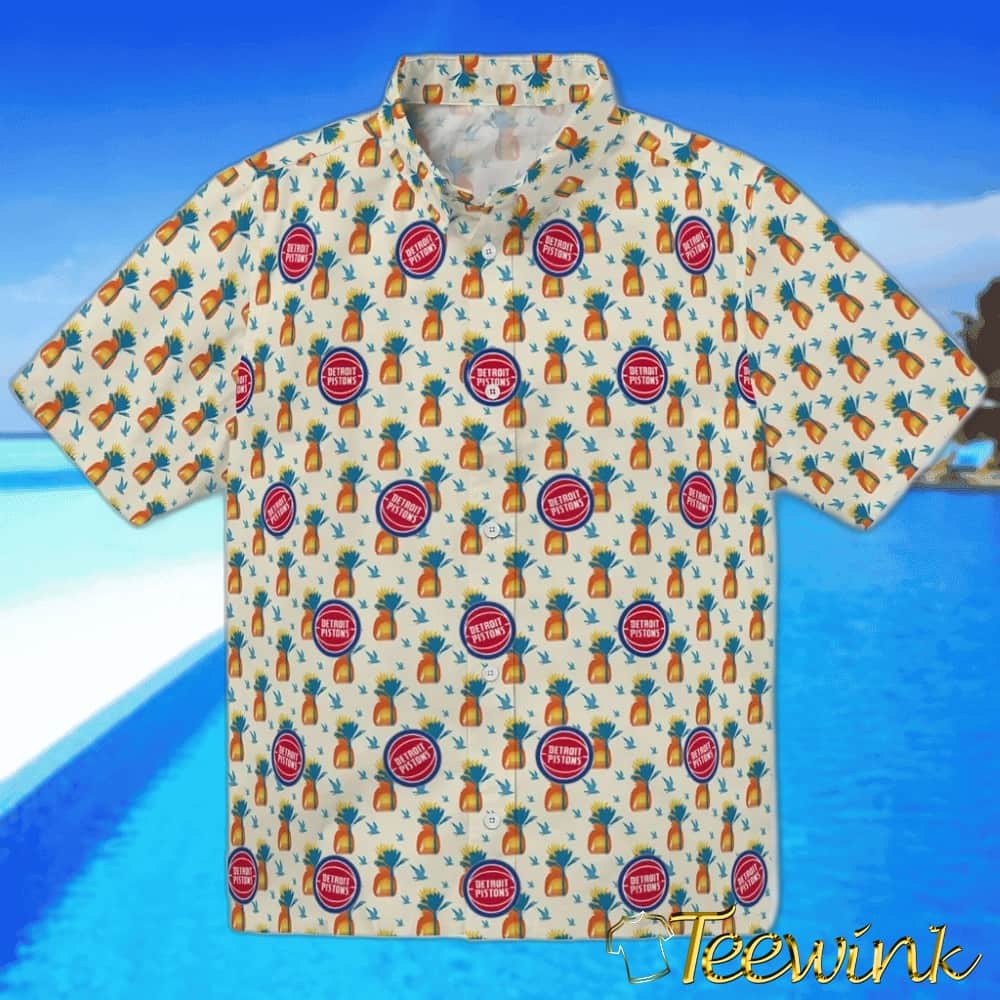 Simpsons Christmas Detroit Pistons Hawaiian Shirt