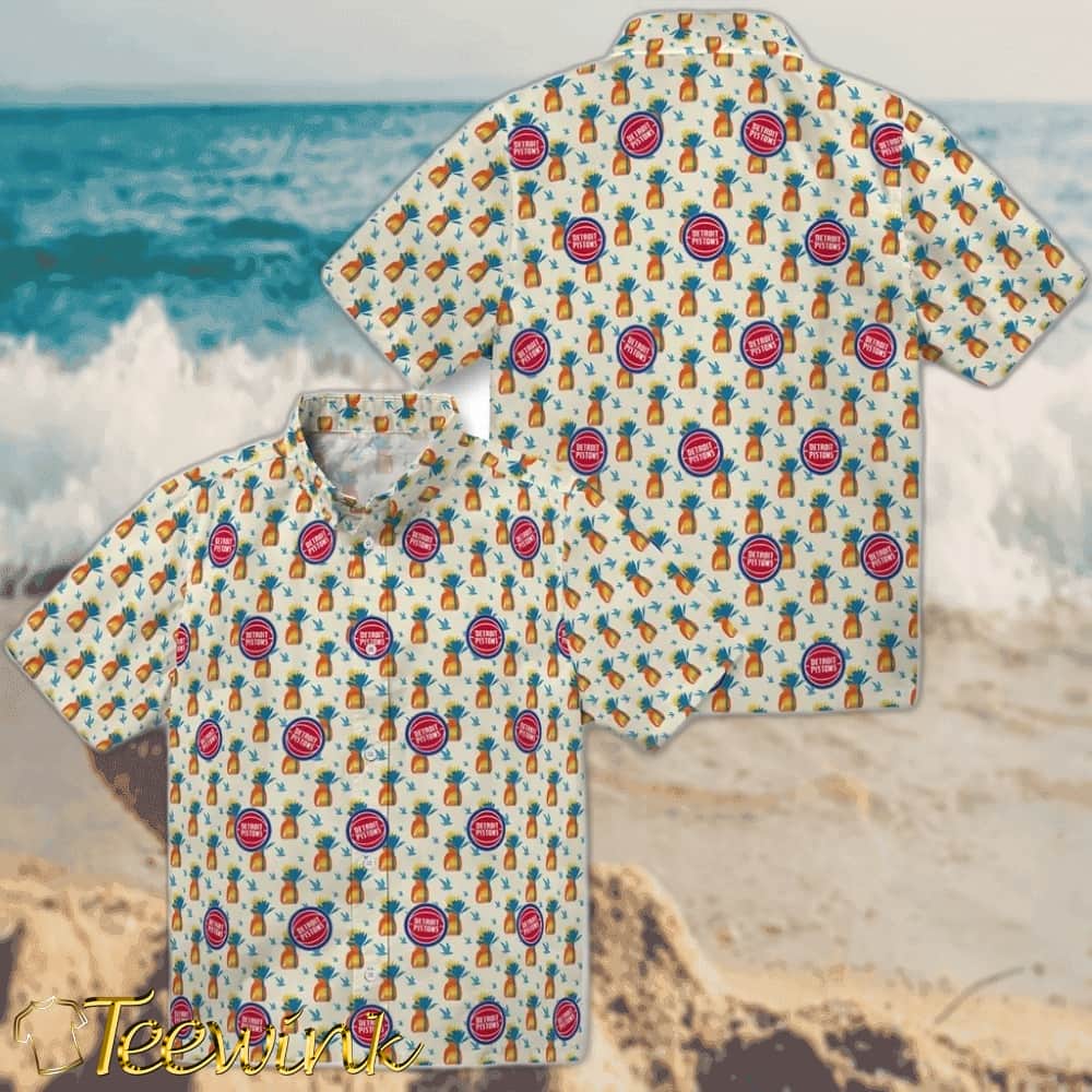 Pineapple Delight Detroit Pistons Hawaiian Shirt image 3 Pineapple Delight Detroit Pistons Hawaiian Shirt image 3