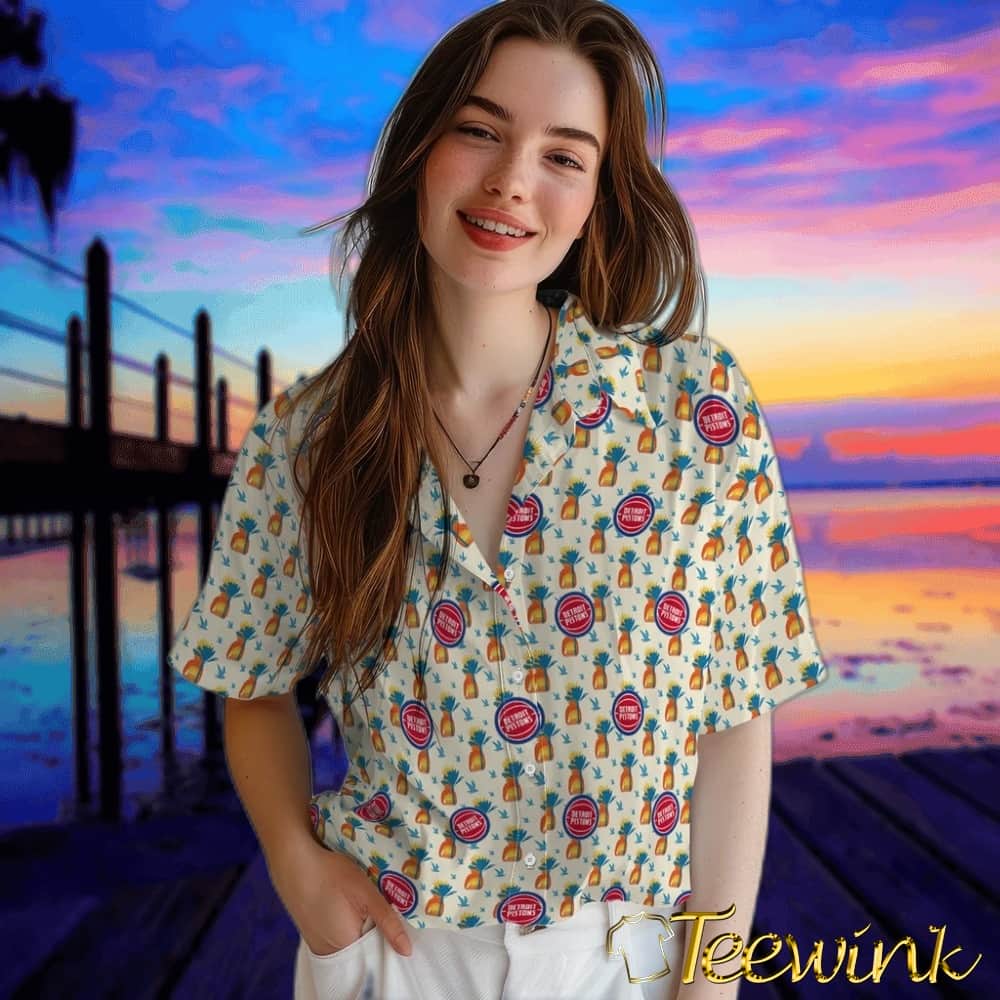 Pineapple Delight Detroit Pistons Hawaiian Shirt image 4 Pineapple Delight Detroit Pistons Hawaiian Shirt image 4