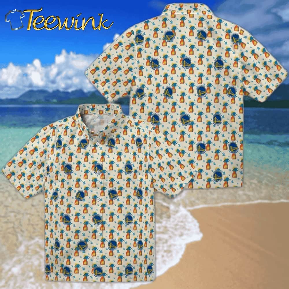 Pineapple Delight Golden State Warriors Hawaiian Shirt image 3 Pineapple Delight Golden State Warriors Hawaiian Shirt image 3