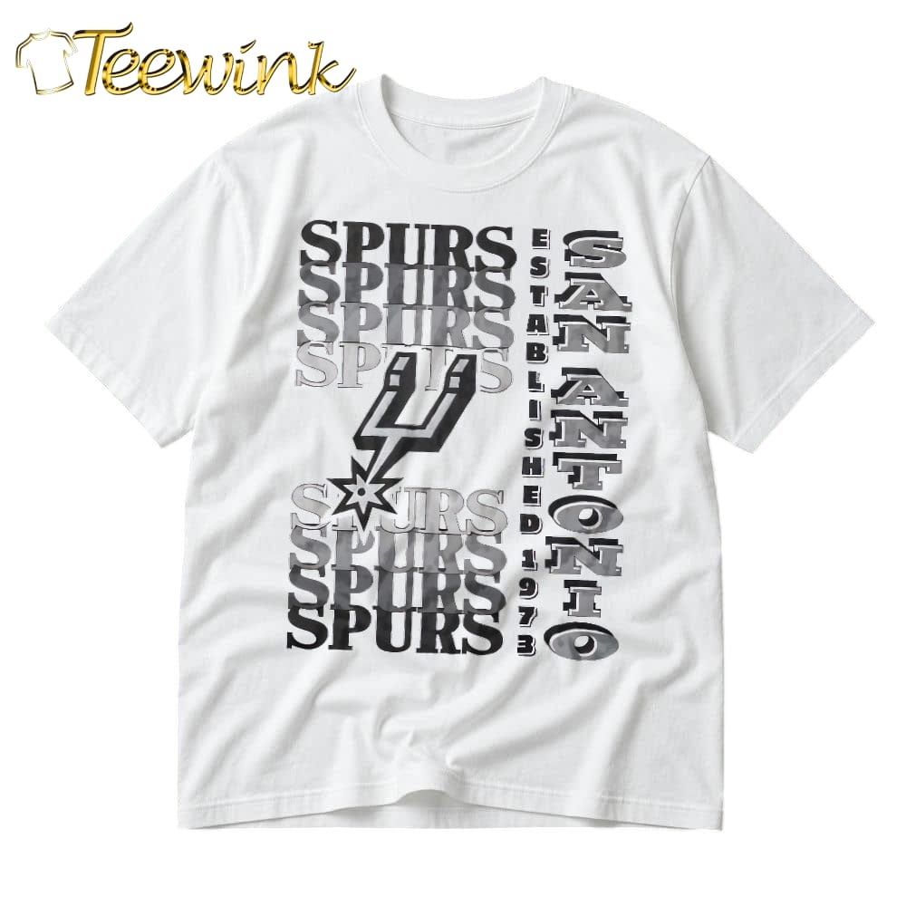 San Antonio Spurs Basketball Gradient Wordmark Established 1973 shirt